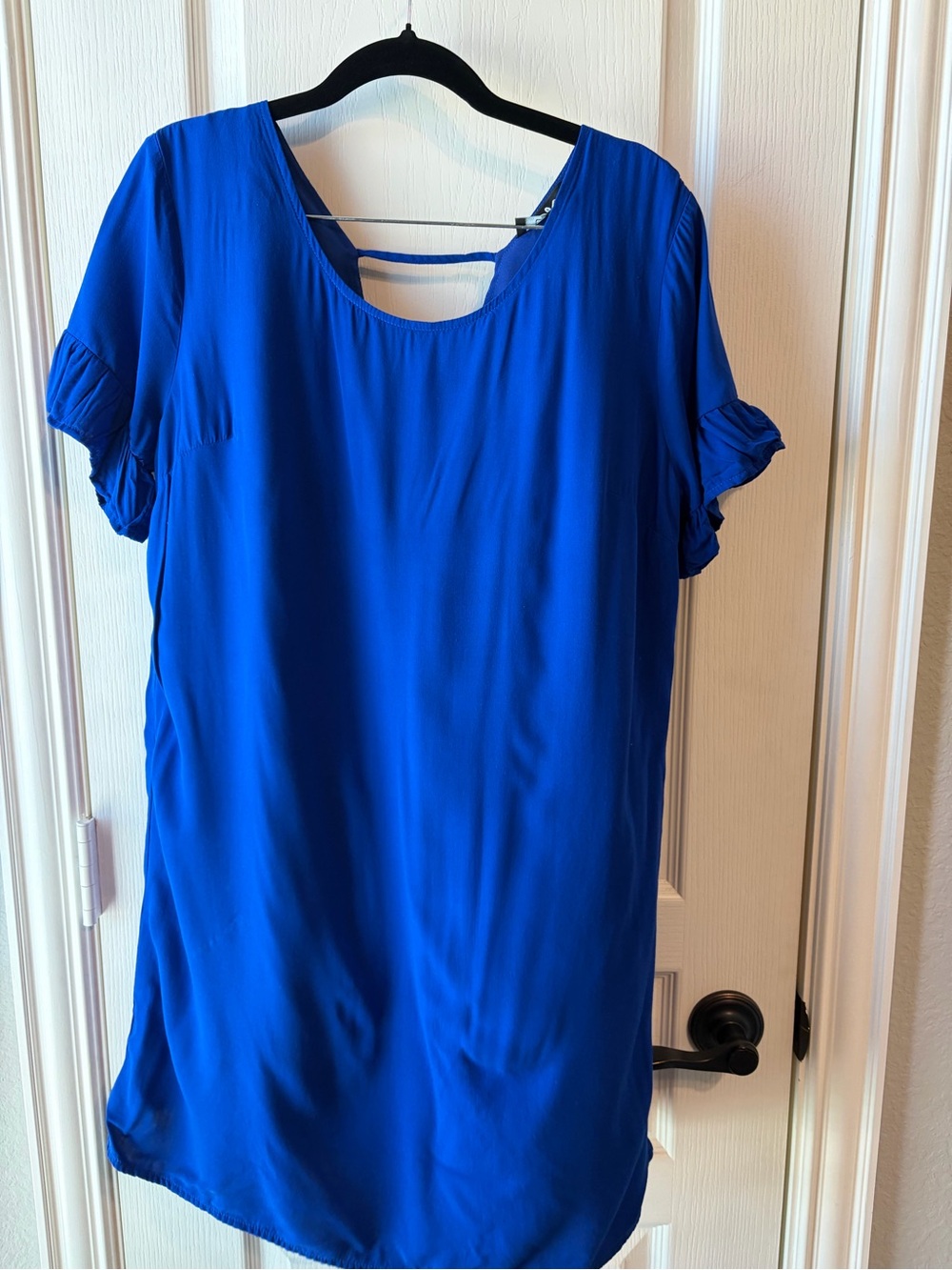 Lulu's Royal Blue Mini Dress with back cut out